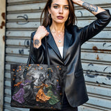 Gothistar Dancing Witches Leather Tote Bag