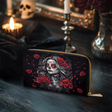 Gothistar La Rosa Oscura Leather Wallet Purse