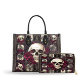 Skull Reverie leather bag and wallet bundle