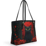 Gothistar Crimson Gaze Leather Tote Bag
