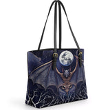 Gothistar Lunar Revenant Leather Tote Bag