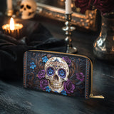 Gothistar Obsidian Rose Crypt Leather Wallet Purse