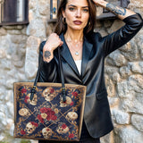 Gothistar Midnight Heirloom Leather Tote Bag
