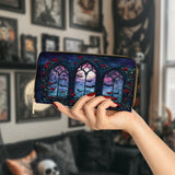 Gothistar Cathedral Of Midnight Leather Wallet Purse