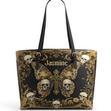 Gothistar The Monarch Of The Damned Leather Tote Bag