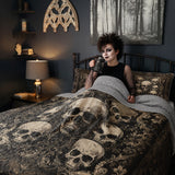 Gothistar All Season Quilt 3-Piece Set Gothic Skull Majesty