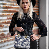 Gothistar Edgy Skull & Roses Lady Leather Bag