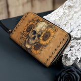 Gothistar Eternal Skull Leather Wallet Purse