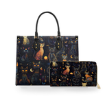 Celestial Catspell leather bag and wallet bundle
