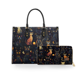Celestial Catspell leather bag and wallet bundle