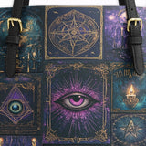 Gothistar Tarot Of Shadows Leather Tote Bag