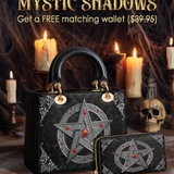 Gothistar Pentagram Of The Blood Moon Lady Leather Bag