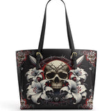 Gothistar The Vowed Skull Leather Tote Bag