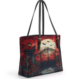 Gothistar Crimson Gate Leather Tote Bag