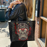 Gothistar  Memento Noire Leather Tote Bag