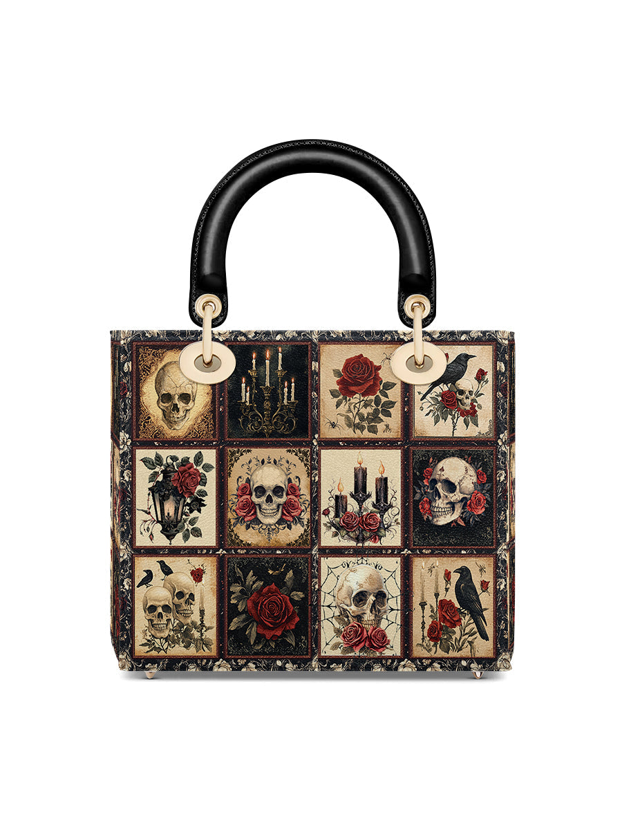 Gothistar Victorian Skull Lady Leather Bag
