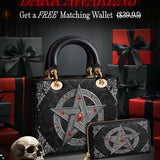 Gothistar Pentagram Of The Blood Moon Lady Leather Bag
