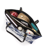 Gothistar Edgy Skull & Roses Leather Tote Bag