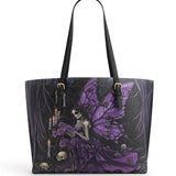 Gothistar Mourning Wings Leather Tote Bag