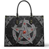 Gothistar Pentagram Of The Blood Moon Leather Bag