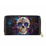 Gothistar Obsidian Rose Crypt Leather Wallet Purse