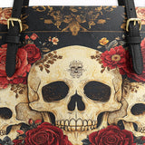 Gothistar Floralis Mortem Leather Tote Bag