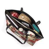 Gothistar  Rosarium Of The Dead Leather Tote Bag