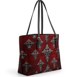 Gothistar Crimson Sanctuary Leather Tote Bag