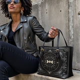 Gothistar  Mystic Tide Leather Tote Bag
