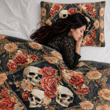 Gothistar All Season Quilt 3-Piece Set Skull Dark Romance
