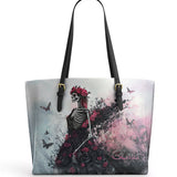 Gothistar Veil Of Grace Personalized Leather Tote Bag