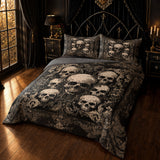 Gothistar All Season Quilt 3-Piece Set Gothic Skull Majesty