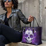 Gothistar Skull Enchantress Leather Tote Bag