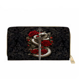 Gothistar Viper Rose Leather Wallet Purse