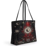 Gothistar Sanctum Of Stars  Leather Tote Bag