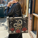 Gothistar Viper Mortem Leather Tote Bag