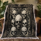 Gothistar Gothic Skull Majesty Woven Tapestry Blanket