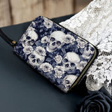 Gothistar Edgy Skull & Roses Leather Wallet Purse