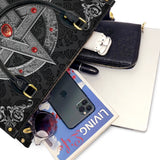 Gothistar Pentagram Of The Blood Moon Leather Bag