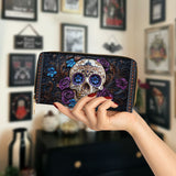 Gothistar Obsidian Rose Crypt Leather Wallet Purse