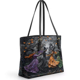 Gothistar Dancing Witches Leather Tote Bag