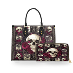 Skull Reverie leather bag and wallet bundle