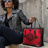 Gothistar Crimson Oracle Leather Tote Bag