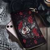 Gothistar La Rosa Oscura Leather Wallet Purse