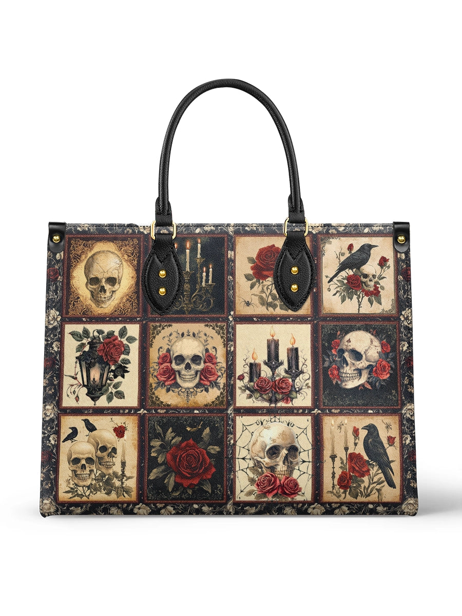 Gothistar Victorian Skull Leather Bag