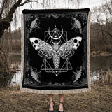 Gothistar Nocturne Flight Woven Tapestry Blanket