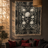 Gothistar Gothic Skull Majesty Woven Tapestry Blanket