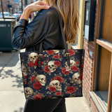 Gothistar The Bonebloom Curse Leather Tote Bag