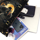 Gothistar Spooky Cat Leather Bag