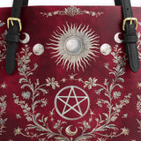 Gothistar Pentacle Bloom Leather Tote Bag